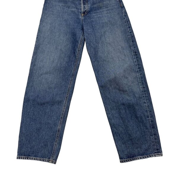 AGOLDE NEW Broken Jean Medium Wash Straight Leg Button Fly Size 26 Designer - Picture 6 of 14